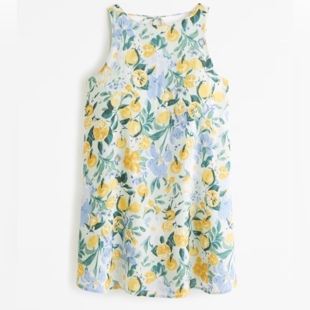 Abercrombie Floral Lemon Print Swing Dress